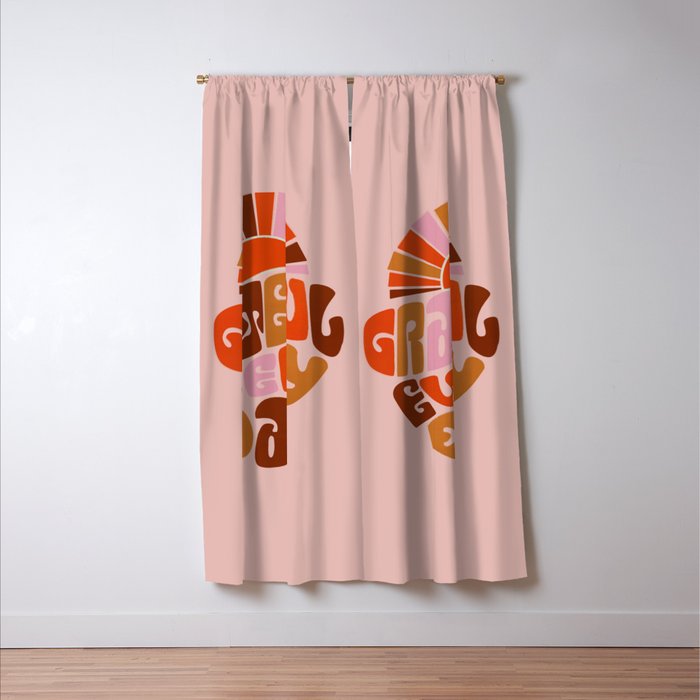 Grateful Everyday - 70s Hippie Style  Window Curtain Gallery Image 3