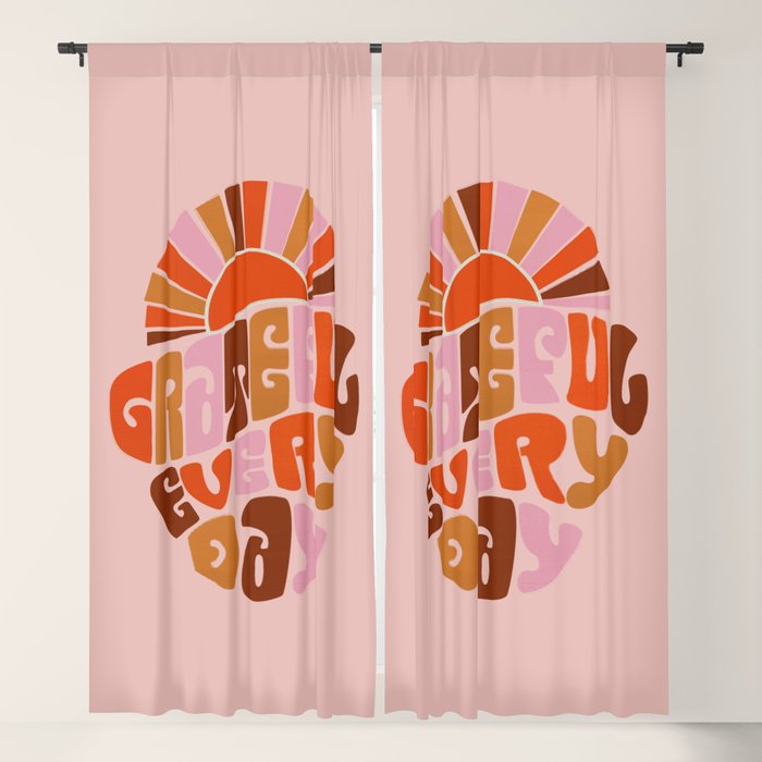 Grateful Everyday - 70s Hippie Style  Window Curtain Gallery Image 5