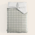 Clovers XXXV Neutral Green Botanical Pattern Duvet Cover Gallery Image 6