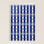 Vintage Blue Gingham with Flowers Stationery Card Gallery Image 2