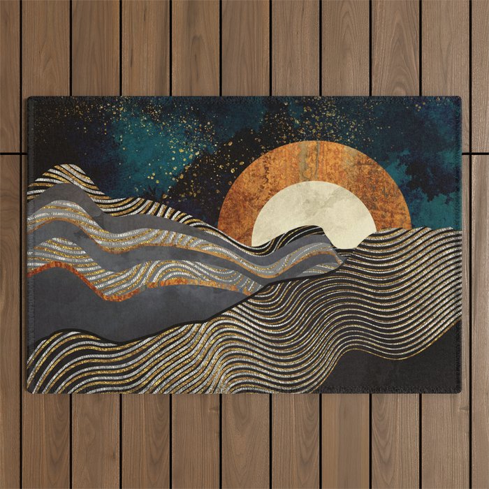 Gold & Silver Fields Outdoor Rug Gallery Image 1