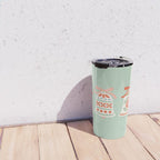 Folk Art Holiday Bells - Light Green Travel Mug Gallery Image 4