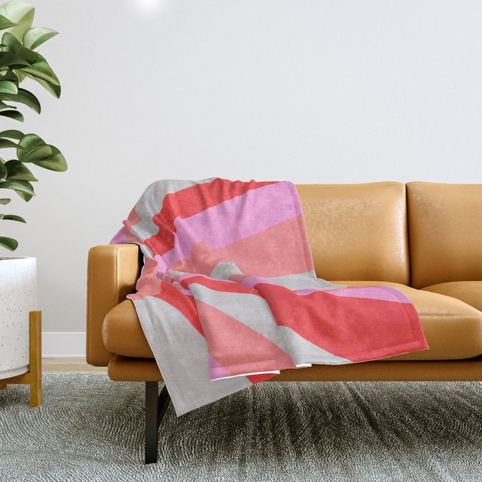 sunshine state, coral Throw Blanket Gallery Image 1