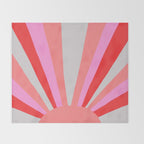 sunshine state, coral Throw Blanket Gallery Image 2