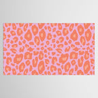 ultra bold leopard in pinks and oranges Tablecloth Gallery Image 2