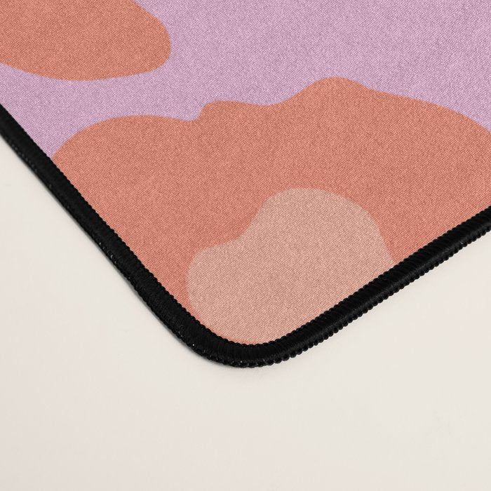 ultra bold leopard in pinks and oranges Desk Mat Gallery Image 4