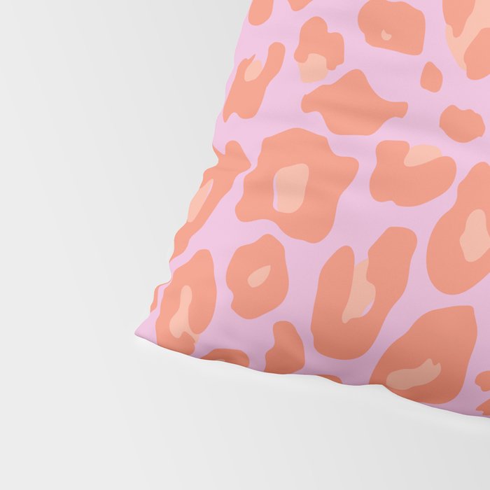 ultra bold leopard in pinks and oranges Pillow Sham Gallery Image 4