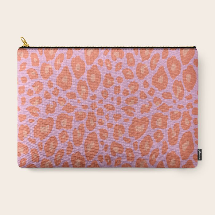 ultra bold leopard in pinks and oranges Carry All Pouch Gallery Image 3