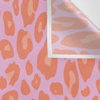 ultra bold leopard in pinks and oranges Wall Tapestry Gallery Image 3