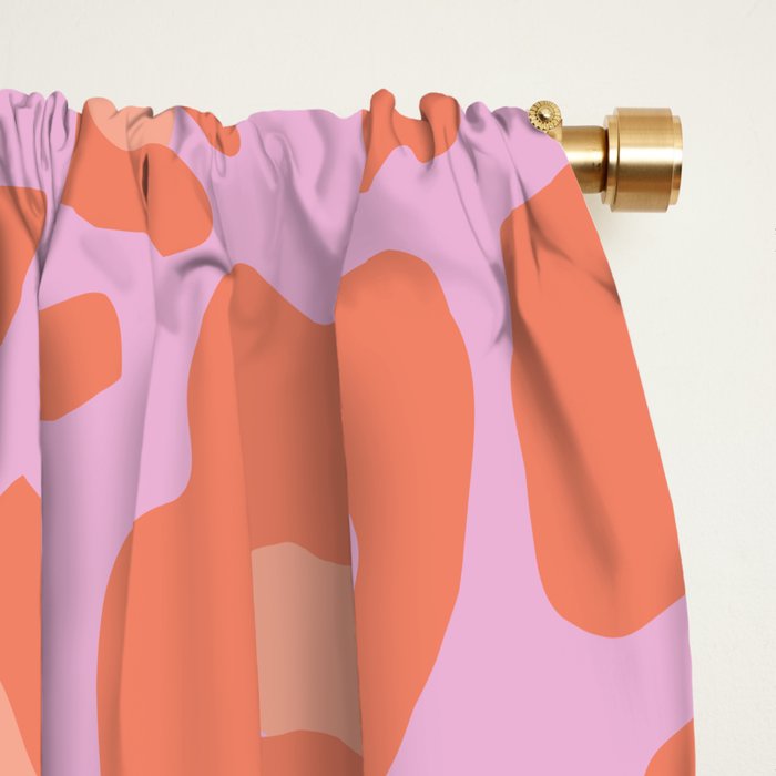 ultra bold leopard in pinks and oranges Window Curtain Gallery Image 2