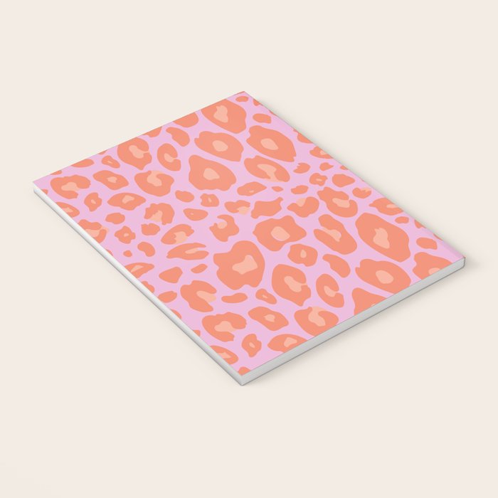 ultra bold leopard in pinks and oranges Notebook Gallery Image 3