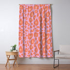ultra bold leopard in pinks and oranges Window Curtain Gallery Image 5