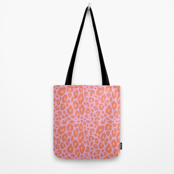 ultra bold leopard in pinks and oranges Tote Bag Gallery Image 2