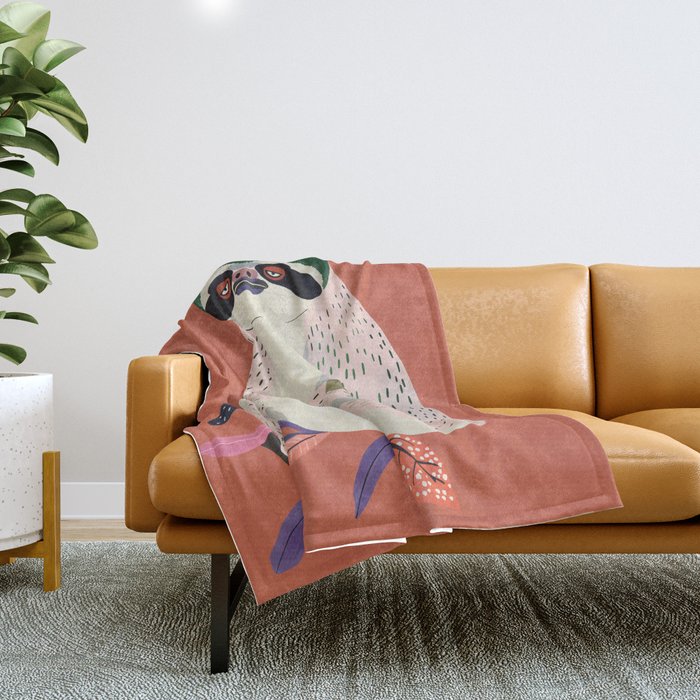 Just Slothin' Around Throw Blanket Gallery Image 1