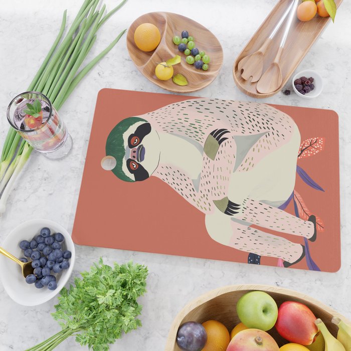 Just Slothin' Around Cutting Board Gallery Image 2