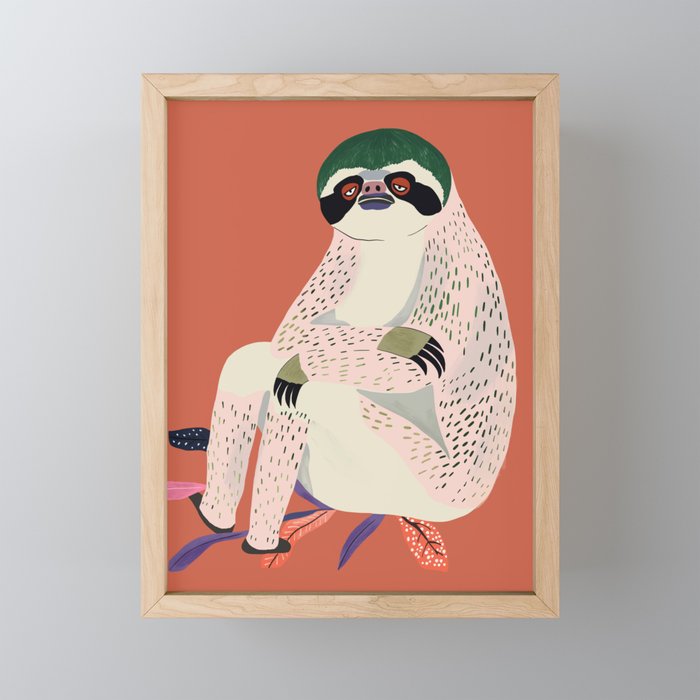 Just Slothin' Around Mini Art Print Gallery Image 1