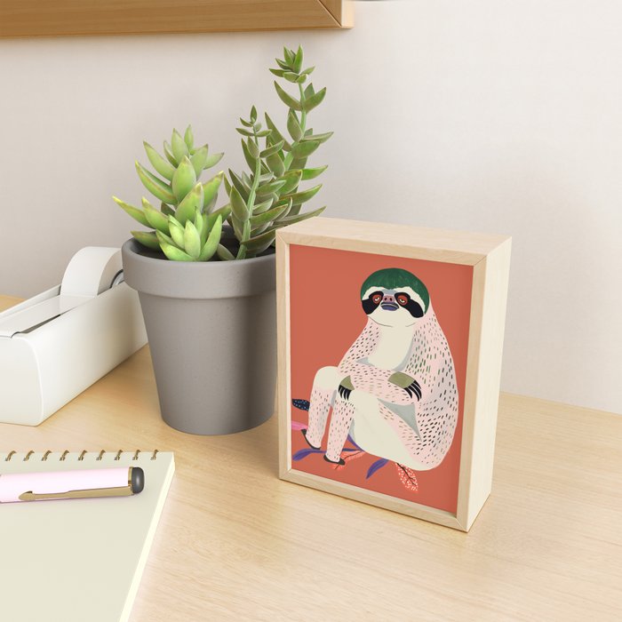 Just Slothin' Around Mini Art Print Gallery Image 2