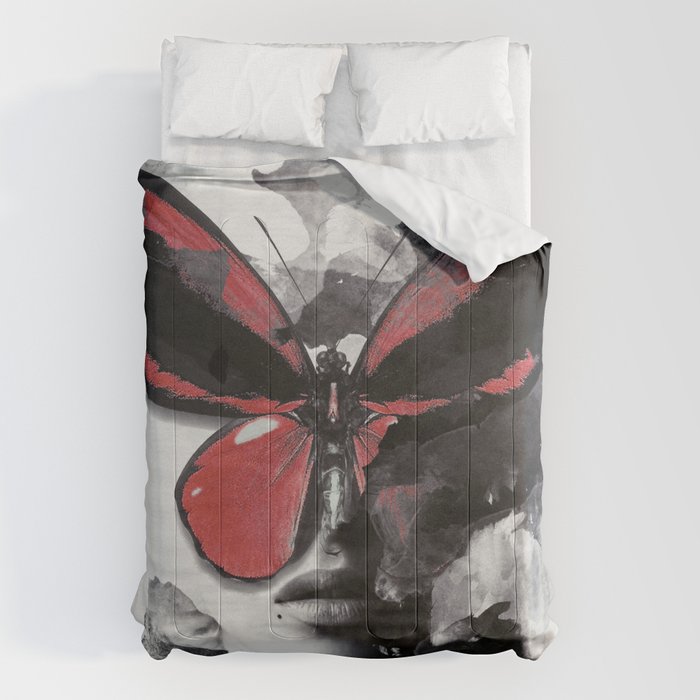 Red Butterfly Comforter Gallery Image 1