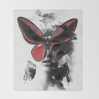 Red Butterfly Throw Blanket Gallery Image 2