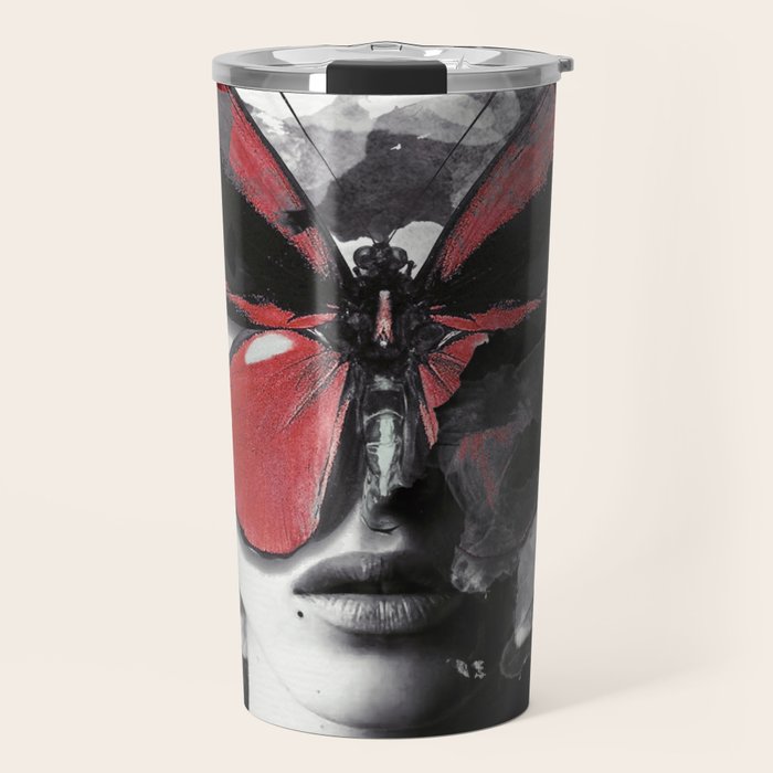 Red Butterfly Travel Mug Gallery Image 1