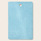 Light Blue White Lines Minimalist Drawing Artwork Cutting Board Gallery Image 1