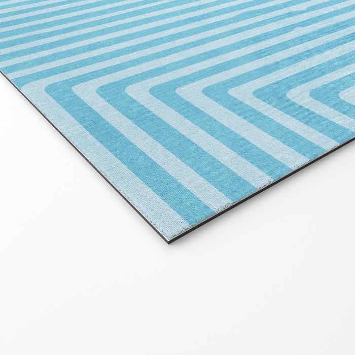 Light Blue White Lines Minimalist Drawing Artwork Welcome Mat Gallery Image 2