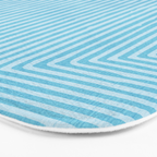 Light Blue White Lines Minimalist Drawing Artwork Bath Mat Gallery Image 3