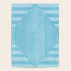 Light Blue White Lines Minimalist Drawing Artwork Poster Gallery Image 4