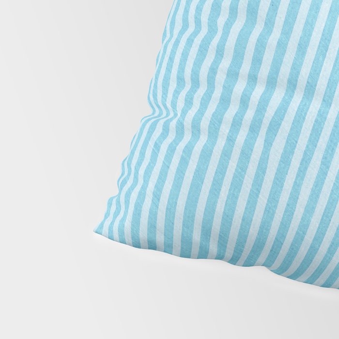 Light Blue White Lines Minimalist Drawing Artwork Pillow Sham Gallery Image 4