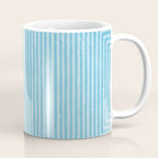 Light Blue White Lines Minimalist Drawing Artwork Coffee Mug Gallery Image 1