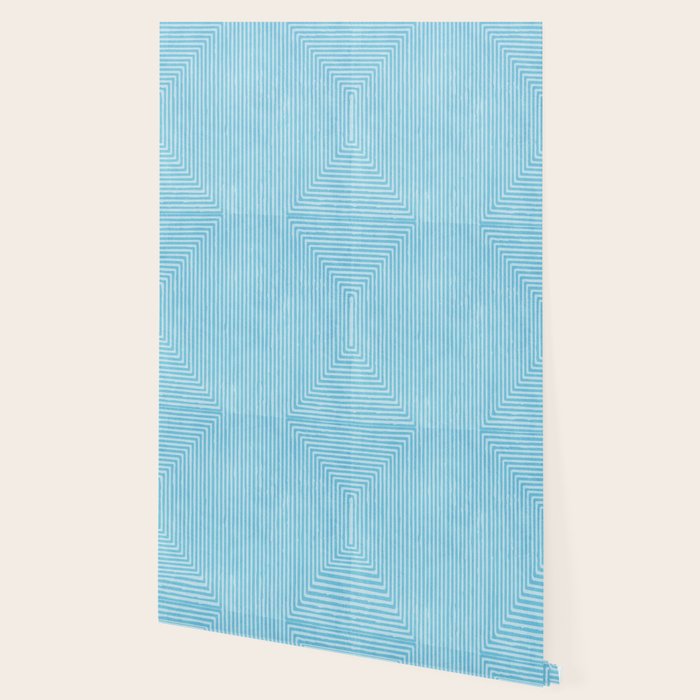 Light Blue White Lines Minimalist Drawing Artwork Wallpaper Gallery Image 2