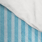Light Blue White Lines Minimalist Drawing Artwork Comforter Gallery Image 4