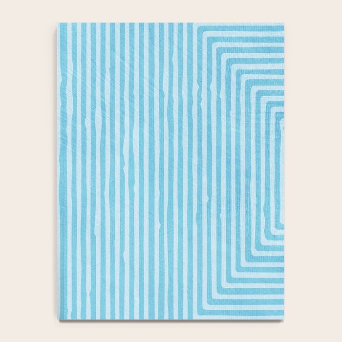 Light Blue White Lines Minimalist Drawing Artwork Notebook Gallery Image 4