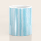 Light Blue White Lines Minimalist Drawing Artwork Coffee Mug Gallery Image 4