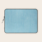 Light Blue White Lines Minimalist Drawing Artwork Laptop Sleeve Gallery Image 1