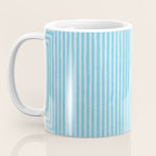 Light Blue White Lines Minimalist Drawing Artwork Coffee Mug Gallery Image 3