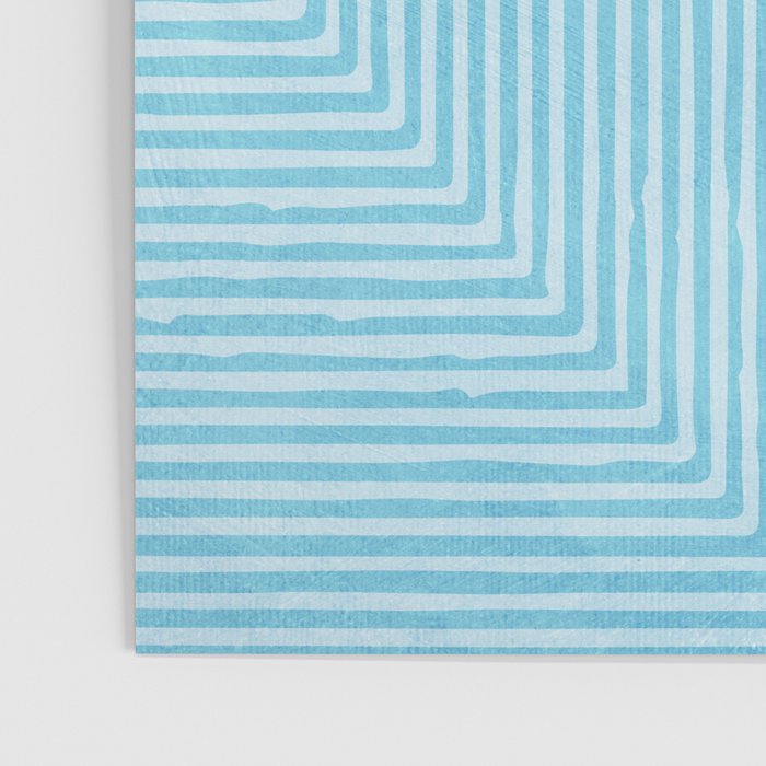 Light Blue White Lines Minimalist Drawing Artwork Poster Gallery Image 3