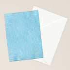 Light Blue White Lines Minimalist Drawing Artwork Stationery Card Gallery Image 2