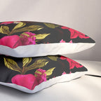 Vintage & Shabby Chic - Dark Red Antique Night Roses Botanical Garden Pillow Sham Gallery Image 3