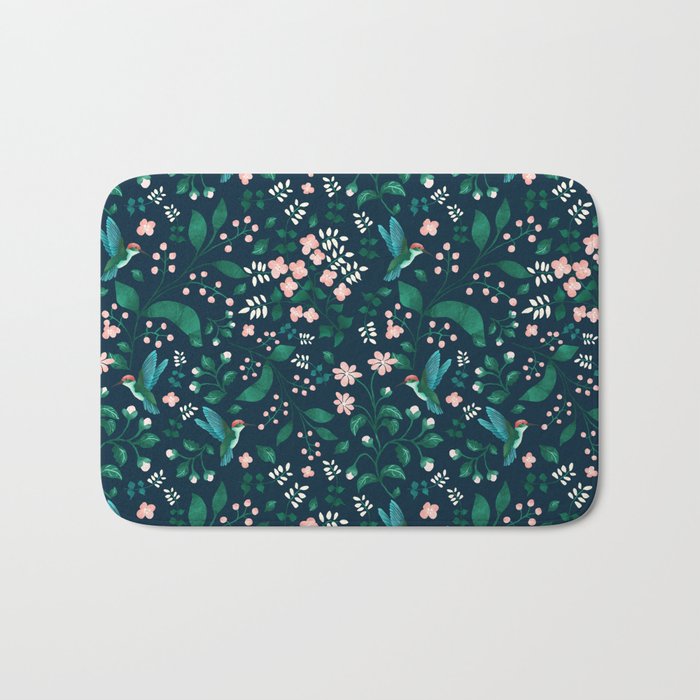 Humming Bird Garden I Bath Mat Gallery Image 1