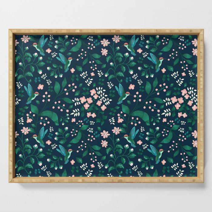 Humming Bird Garden I Serving Tray Gallery Image 1