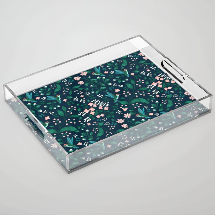 Humming Bird Garden I Acrylic Tray Gallery Image 1
