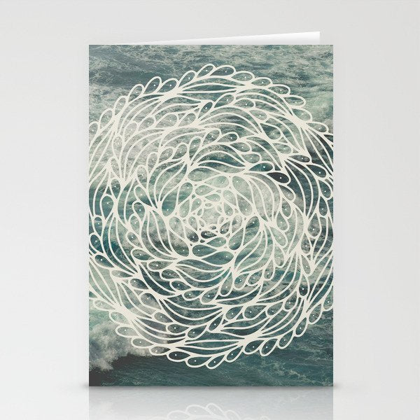Mandala Ocean Waves Stationery Card Gallery Image 2