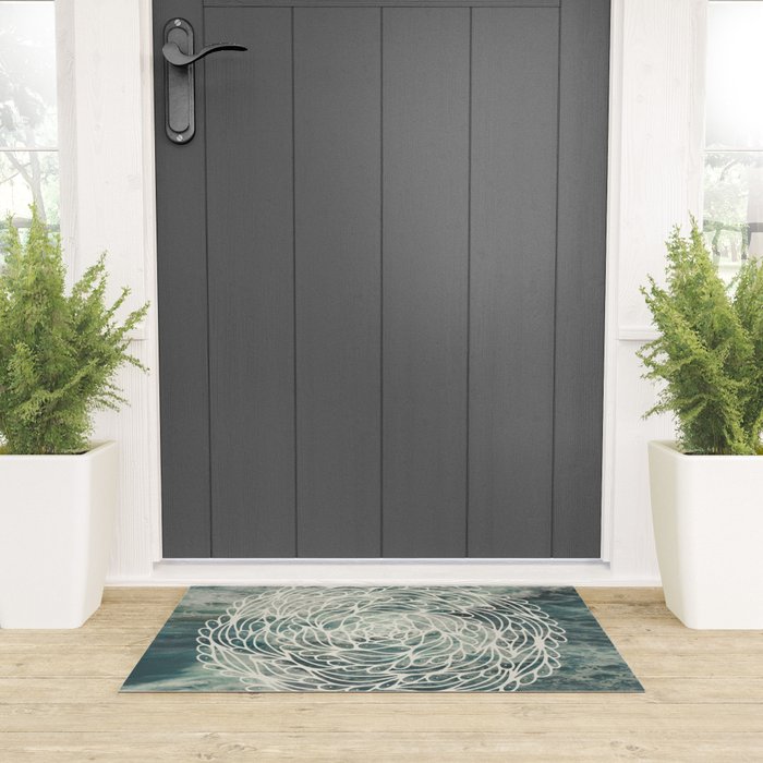 Mandala Ocean Waves Welcome Mat Gallery Image 3