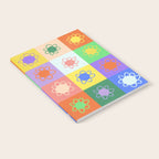 Floral checkerboard pattern Notebook Gallery Image 2