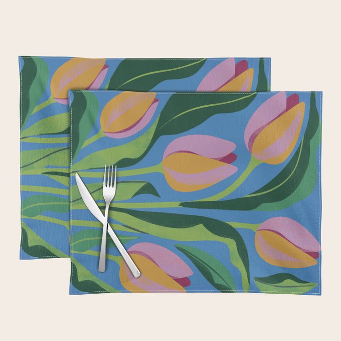 Flower Market Tulips Placemat Gallery Image 1