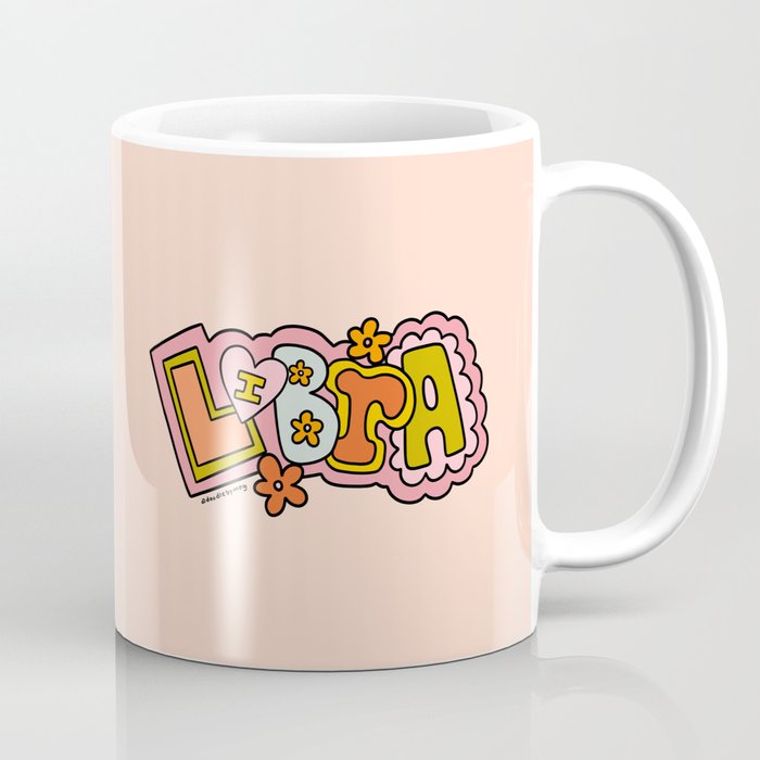 Libra Doodle Letters Coffee Mug Gallery Image 1
