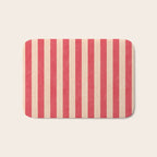 STRIPES 001 C - Strawberry Bath Mat Gallery Image 1