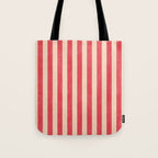 STRIPES 001 C - Strawberry Tote Bag Gallery Image 1