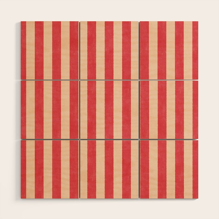 STRIPES 001 C - Strawberry Wood Wall Art Gallery Image 1